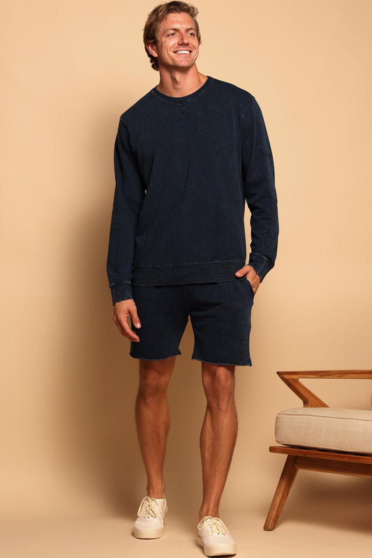 LONG SLEEVE PULLOVER - NAVY - S