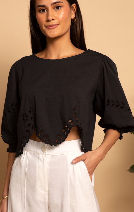 georgie top - black